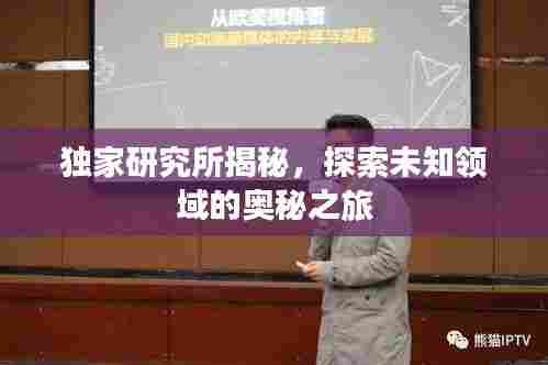 独家研究所揭秘，探索未知领域的奥秘之旅