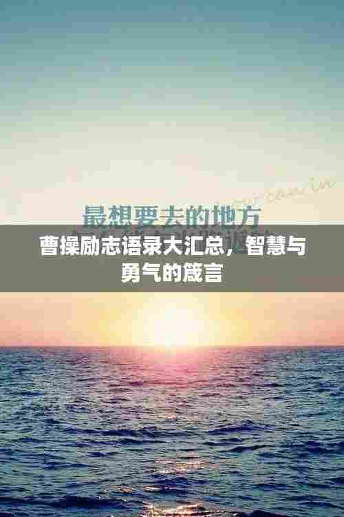 曹操励志语录大汇总,智慧与勇气的箴言